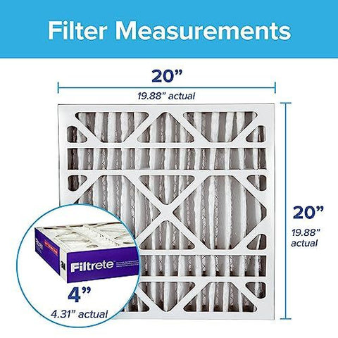 Filtrete 20x20x4 Air Filter, MPR 1550, MERV 12, Healthy Living 20x20x4, White