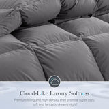 Ousidan Feather Down Comforter Cal King Size- Medium Warm All Season Soft Duv...