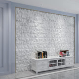 Art3d Textures 3D Wall Panels Glossy White Marble Diamond Design for Interior...