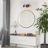 KSANA Black Bathroom Light Fixtures, 2-Light Modern Farmhouse Black Vanity Li...