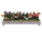 Majestic Giftware Ceramic Chanukah Candles Menorah - Butterfly & Floral Menor...