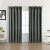 MUMFAS Blackout Pinch Pleated Curtain Panel,Energy Saving Thermal Insulated P...