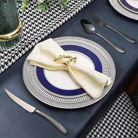 45-Piece Silverware Set Stainless Steel Flatware Set for 8 with Serving Utens...