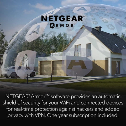 NETGEAR 4-Stream 6 Router (R6700AXS) &#8211; with 1-Year Armor Cybersecurity Sub