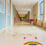 Really Good Stuff Rainbow Sensory Path Decals for Floor & Wall - Deluxe Senso...