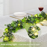 BLEUM CADE 9 Pack Eucalyptus Garland with Lights, 5.9 Ft/pcs Artificial Green...