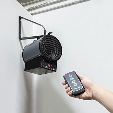 Newair Electric Garage Heater, Ceiling/Wall Mounted, Heats up 500 ft², Gray