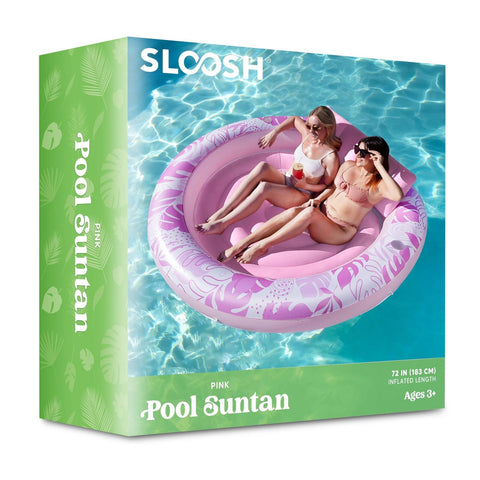 Sloosh Tanning Pool Lounger Float, Luxury Fabric Large Pool Floats Inflatable...