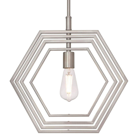 Westinghouse 6369800, Holly One-Light Indoor Pendant, 15-Inch, Metal, Brushed...