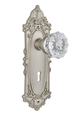 Nostalgic Warehouse Victorian Plate with Keyhole & Interior Crystal Door Knob