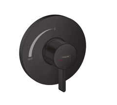 hansgrohe Ecostat S Modern 1-Handle 6-inch Wide Shower Valve Matte Black, 157...