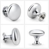 50 Pack Polished Chrome Cabinet Knobs Drawer Knobs Dresser Knobs,Solid Round ...