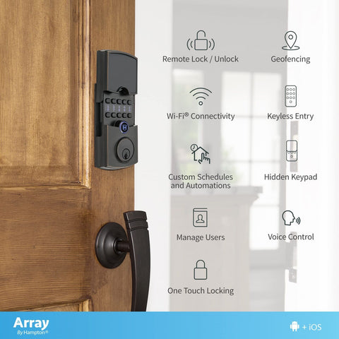 Gen 2 Cooper Smart Lock for Front Door, Tuscan Bronze - Deadbolt Door Lock wi...