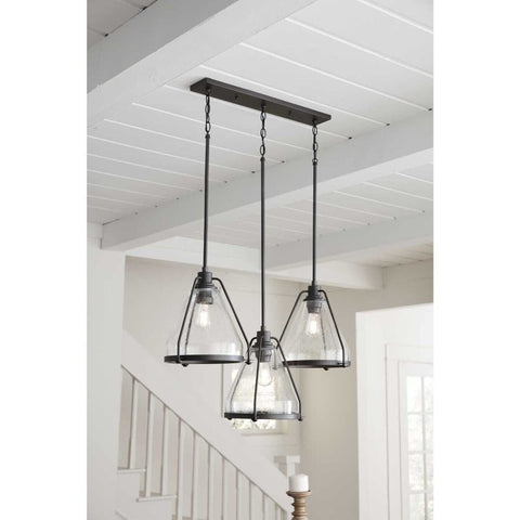 Progress Lighting Range Collection 1-Light Clear Seeded Glass Coastal Pendant...