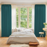 Blackout Pinch Pleated Curtain 52''W x 84''L with Tieback for Bedroom, Triple...