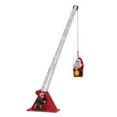 Christmas Crane - White Santa