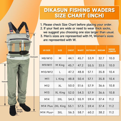 Fishing Waders for Men Women, Waterproof Stocking Foot Chest Waders for Fly F...