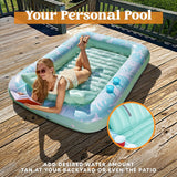 Sloosh Inflatable Tanning Pool Lounger Float for Adults, 85" x 57" Extra Larg...