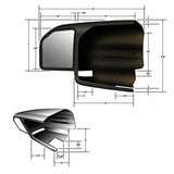 CIPA 11550 Custom Towing Mirror Set for Ford 15-Current, Black