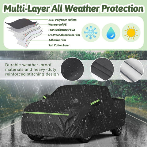 Truck Car Cover for 2021-2024 Ford Maverick, 210T Sun Rain UV Dust Snow Prote...