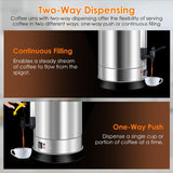 Coffee Urn 17L Large Coffee Dispenser with Internal Stage 113 Cups Full Stain...