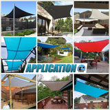 Amgo 10' x 20' Turquoise Rectangle Sun Shade Sail Canopy Awning UPF50+ AGTAPR...