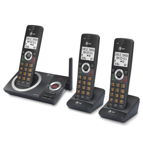 AT&T CL82319 DECT 6.0 3-Handset Cordless Phone for Home with Answering Machin...