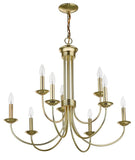 Livex Store 42687-02 Chandelier, Polished Brass 30"L x 30"W x 27"H