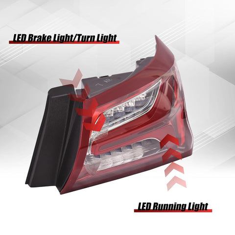 Tail Light Brake Lamps Compatible with 2019 2020 2021 2022 Chevy Malibu Rear ...