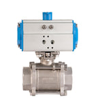 Unox 1" (DN25) Single Acting Pneumatic Actuated Ball Valve Stainless Steel AI...