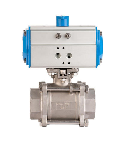 Unox 1" (DN25) Single Acting Pneumatic Actuated Ball Valve Stainless Steel AI...