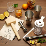 Viski 17-Piece Bar Tools Bartender Tool Kit - Cocktail Making Kit - Bartendin...