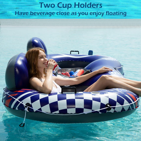 Jasonwell Inflatable River Tube Float - 2 Person Heavy Duty River Float Pool ...