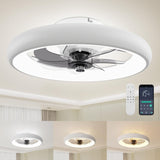 Ceiling Fans with Lights and Remote, Low Profile Ceiling Fan with Lights, 20'...