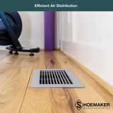 Cement Gray, 4x12, Premium Modern Aluminum Floor Grille, Heavy Duty Floor Gri...