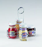 G.E.T. Metal Condiment Condiment Caddy with Number Holder, 4 Compartment, Chr...