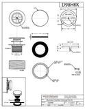 Westbrass Illusionary Overflow Universal Trim Kit, Satin Nickel, D98HRK-05