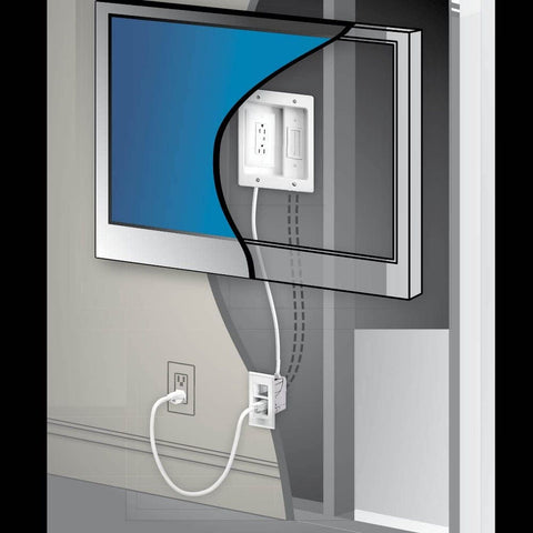 Legrand - OnQ Cable Management Hides All Cords, TV Outlet Wall Kit Works with...