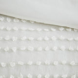 Comfort Spaces Cotton Comforter Set Jacquard Pom-Pom Tufts Design, Down Alter...