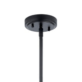 KICHLER 42141BK Everly Pendant, 1-Light 100 Watts, Black 10.5" Clear Glass