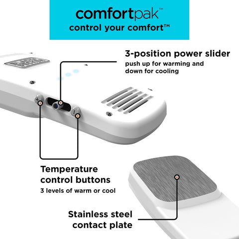 BLACK+DECKER Comfortpak, Wearable Cooling and Heating Device, Cloud White (BC...