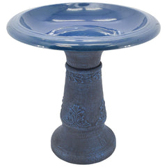 Arcadia Garden Products Fiberclay Bird Bath Outdoor Garden Decor, Antique Vin...