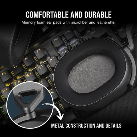 CORSAIR HS65 SURROUND Multiplatform Wired Gaming Headset &#8211; Dolby Atmos &#8