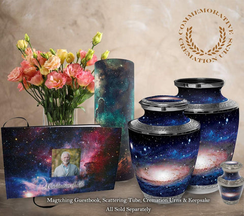 Galaxy Cremation Urn for Ashes Adult Male - Personalized Cremation Urns for H...