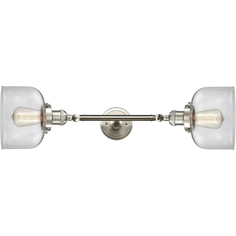 Innovations 208L-SN-G72-LED 2 Vertical Bath Vanity Light, Brushed Satin Nickel