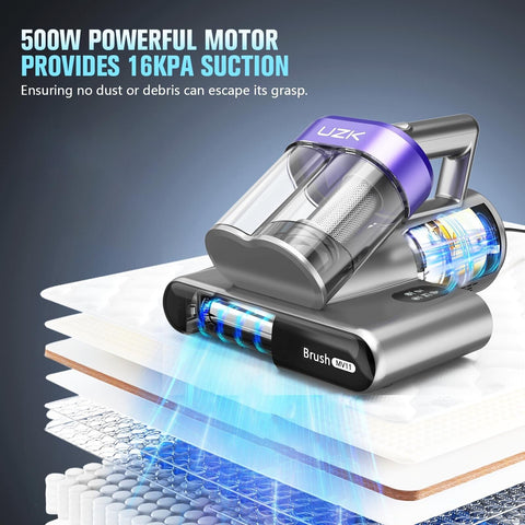 Mattress Vacuum Cleaner, UV Bed Vacuum Cleaner,16Kpa Powerful Handheld Vacuum...