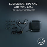 Razer Moray in-Ear Monitor for All-Day Streaming: Clear, Full-Range Black