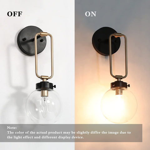 Sconces Wall Lighting, Farmhouse Globe Wall Sconce, 1-Light Wall Light with B...