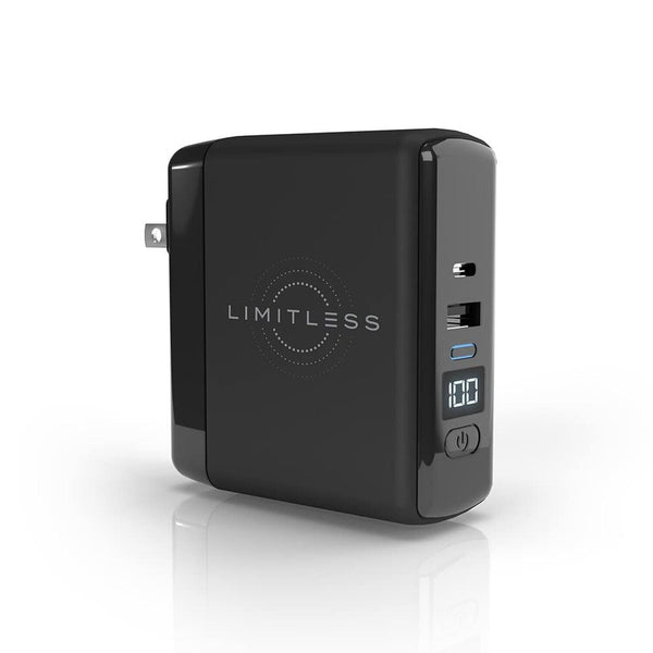 Limitless PowerPro Go 10,000mAh Power Bank 3-in-1 Wall Charger with Type-C Po...