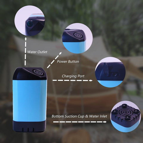 B013 Portable Camping Shower - Stay Clean and Refreshed Anywhere with Our Cam...